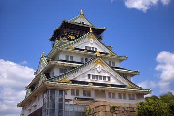 Fototapeta na wymiar Castle, Osaka, Japonia