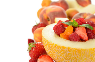 Fruit salad in melon