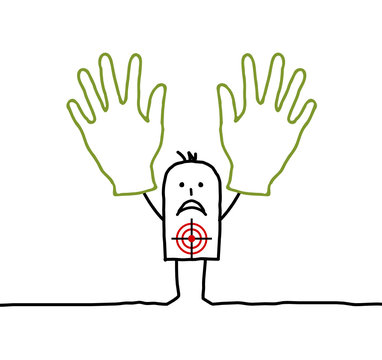 two hands up