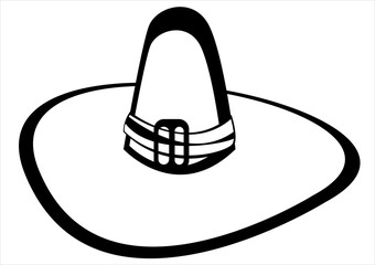 vector hat isolated on white background