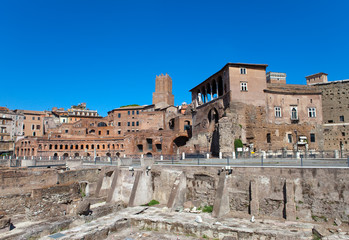 Fototapeta premium Italy. Rome. Ruins of a forum of Trajan