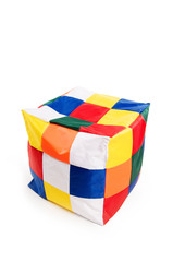 Nice and soft beanbag chair in shape of cube