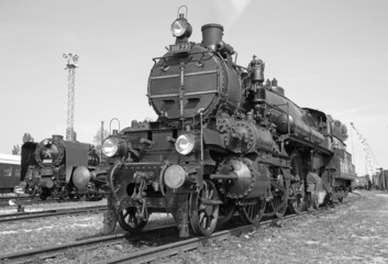 Obraz premium stara lokomotywa parowa