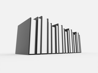 Fototapeta premium Books on the black cover isolated