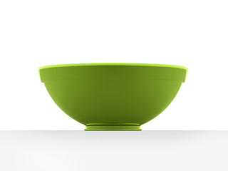 Green bowl isolated