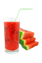 sok arbuzowy na białym tle