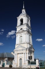 Fototapeta na wymiar Belfry of the Semionovskaya church. Russia, Suzdal.
