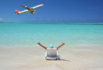 Beach scene. Exuma, Bahamas