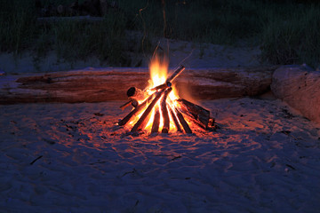 Campfire on the beach