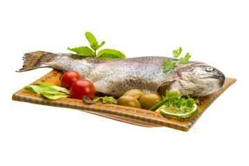 Fresh raw rainbow trout