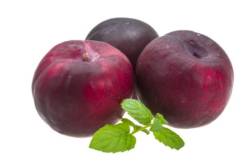Heap of bright plums