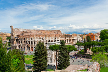 Fototapeta na wymiar The Colosseum in Rome, Italy