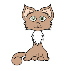 Obraz premium funny cartoon cat