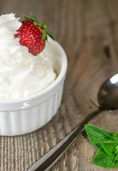 Strawberries with whipped cream