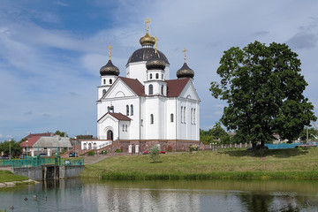 Fototapeta na wymiar Transfiguration Cathedral in Smorgon, Belarus