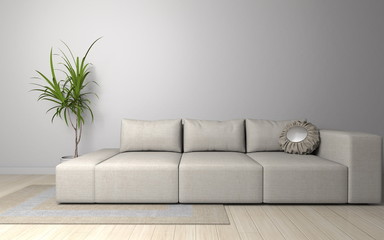 Wohndesign - Sofa in Weiß