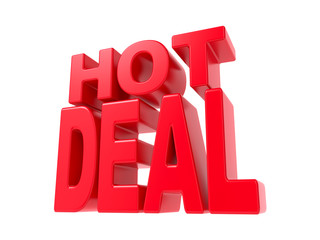 Hot Deal - Red 3D Text.