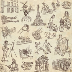 France - traveling collection (full sized hand drawings)
