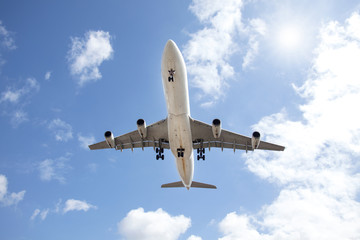 Naklejka na ściany i meble Airplane in the sky, Airbus A340