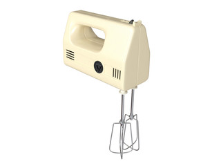 Old  electric mixer. 3D isolated