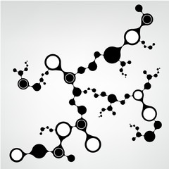 Futuristic background with molecules blue, eps10