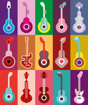 Guitars vector illustration