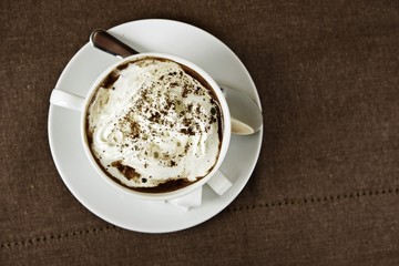 Coffee with Cream Top View