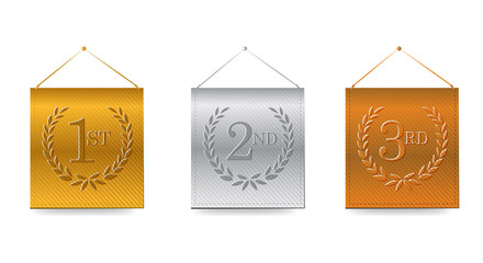 1st; 2nd; 3rd awards banners illustration