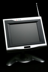 LCD Mini TV on Black