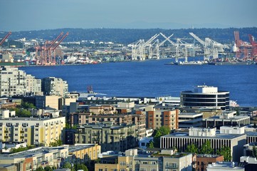 Fototapeta na wymiar Seattle Harbor