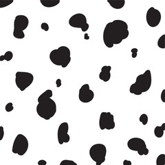Vector black and white spotted fur of the dalmatian