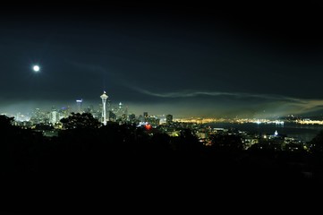 Seattle at Night Panorama
