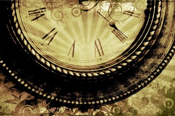 Fototapeta na wymiar Vintage Clock Background