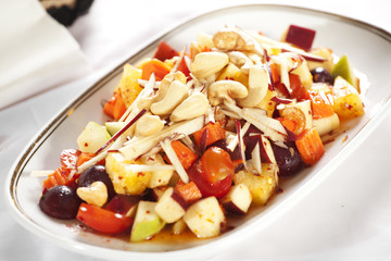 fruit salad, Thai style spicy mixed  fruit salad