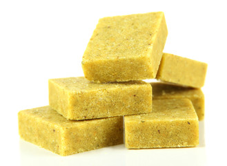 Bouillon cubes, isolated on white