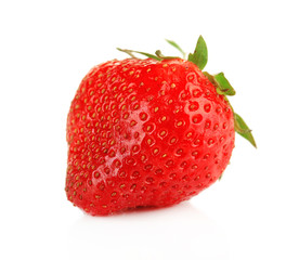 Ripe sweet strawberry, isolated on white
