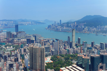Fototapeta na wymiar Hong Kong aerial