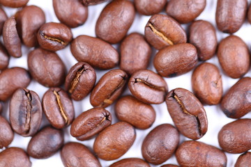 Coffee beans close-up.