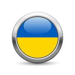 Ukrainian flag icon web button