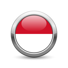 Monegasque flag icon web button