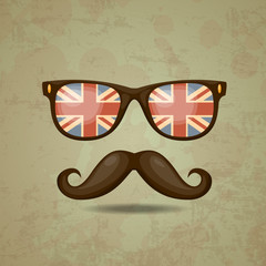 British hipster. Vector illustration