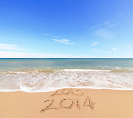 Fototapeta na wymiar Nowy Rok 2014 zbliża się