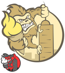 gorilla and ice cream