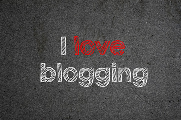 I love blogging handwritten with white chalk on a blackboard.