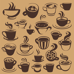 coffee elements or logos