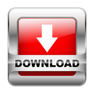 "DOWNLOAD" Web Button (internet downloads upload click here red)