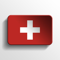 switzerland isolated 3d button