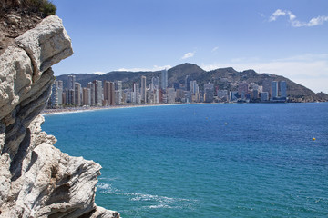 View of touristic Benidorm, Costa Blanca, Spain