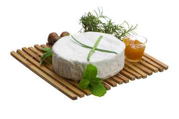 camembert witn herbs, nuts and honey