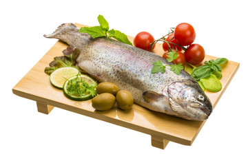 Fresh raw rainbow trout